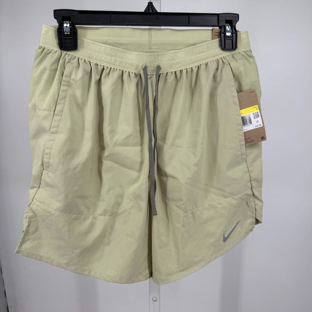 Nike Stride Running Shorts Mens S Olive Green 7 in Inseam Athletic DM4761-371